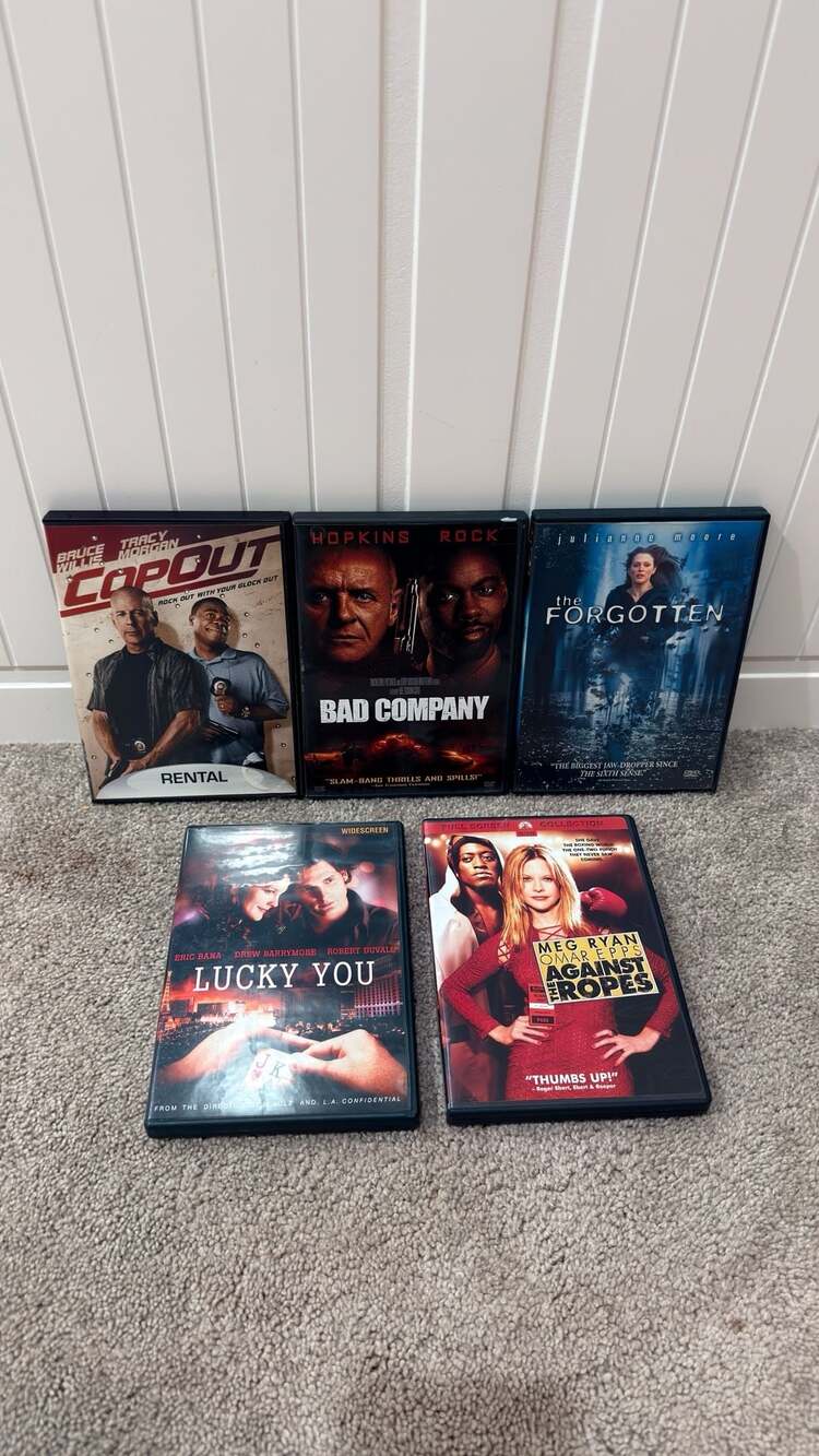 Movie Lot of 5-Cop Out, Bad Company, The Forgotten, Lucky You, Against the Ropes